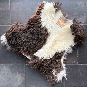 Anne Marie Brown and Cream Shearling Vest